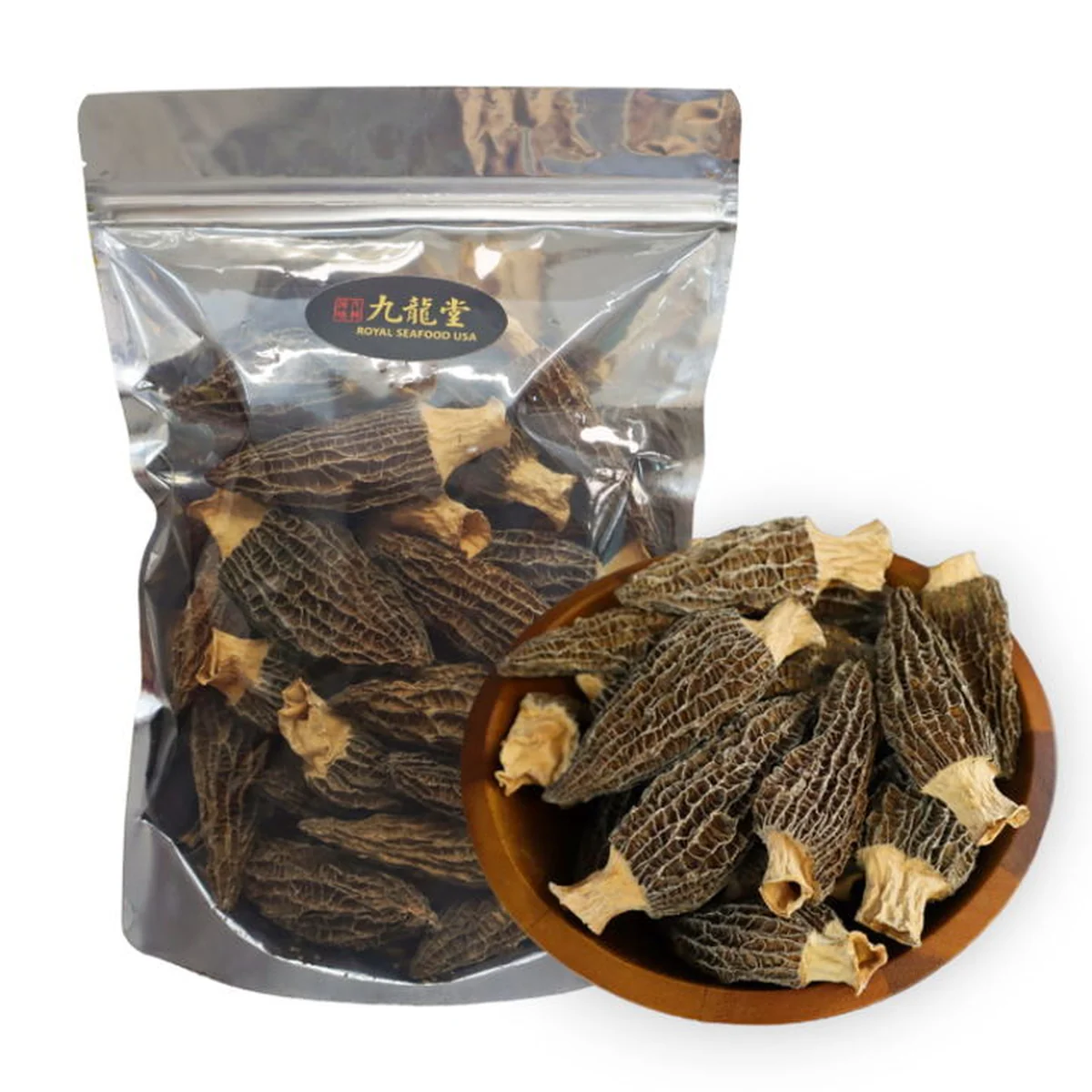 JiuLongTang Large Dried Morel Mushrooms · Soup Ingredient · 100% Natural (1 Pack, 3 oz)