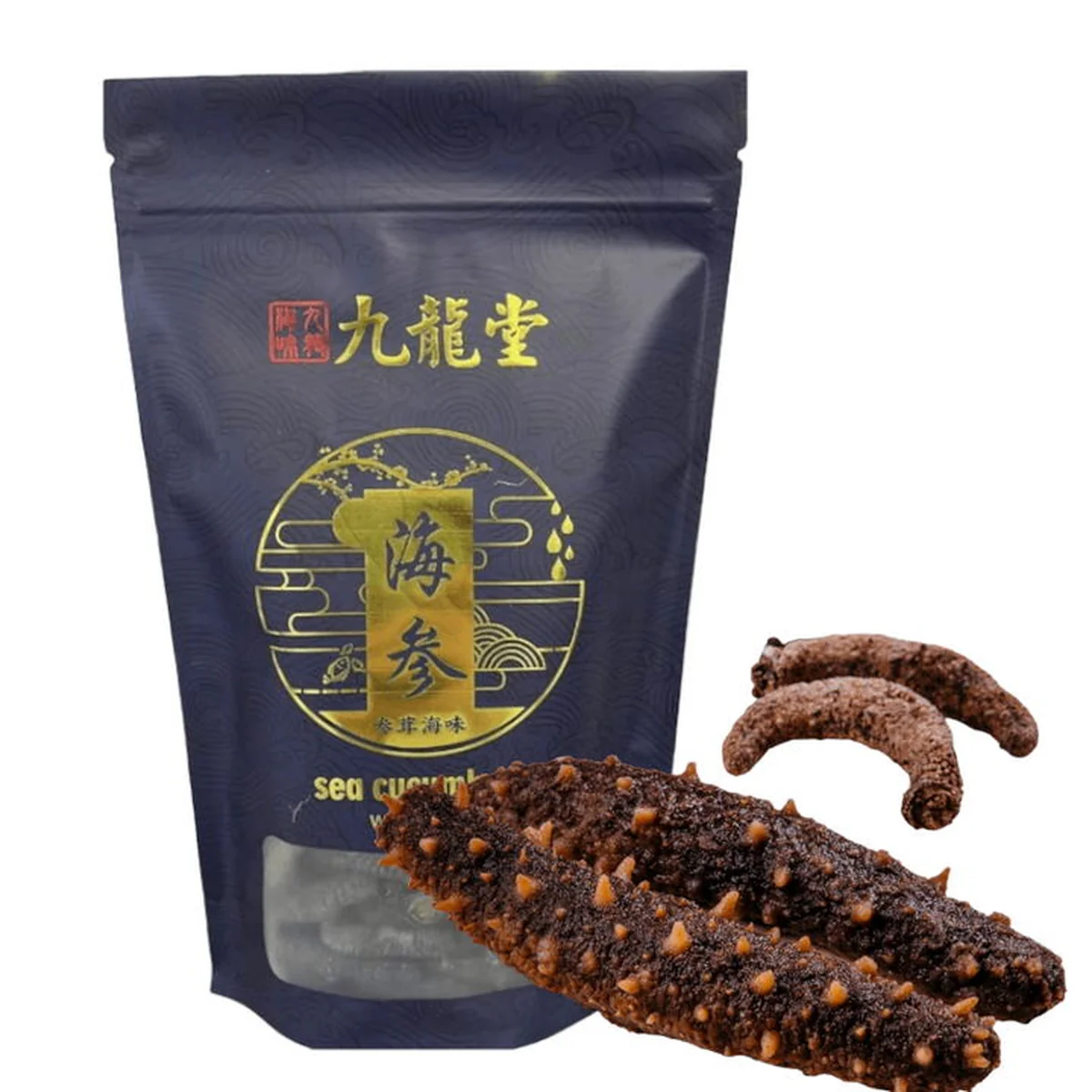 JiuLongTang Wild Light-Dried Alaska Red Sea Cucumber · Medium, 5–7 Pieces (4 oz)