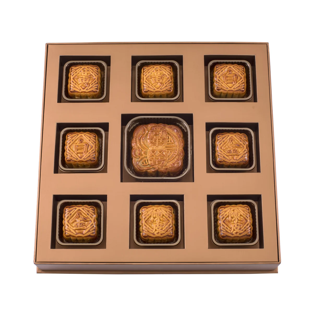 Hong Kong Qihua Eight Stars Jubao Mooncake Gift box Mid-Autumn Festival gift 5 flavors (9 pieces)