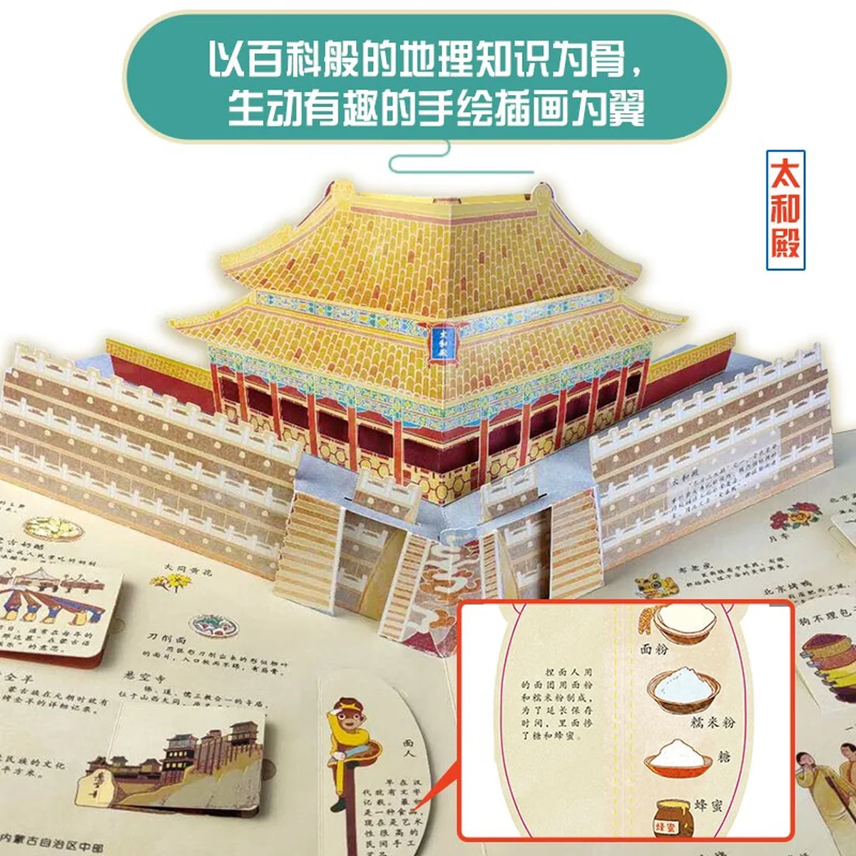 【China Direct Shipping, 10-15 days】Anhui International Publishing House Children's 3d Three-dimensional Flip Book-Our China FFS001 Rich in content, easy and interesting (3-6 years old)