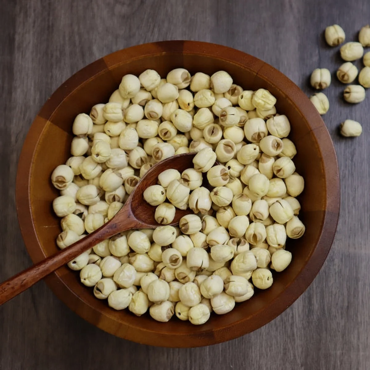 JiuLongTang Jianning Cored White Lotus Seeds for Soups and Boiled Drinks, Natural with No Additives 8oz/16oz