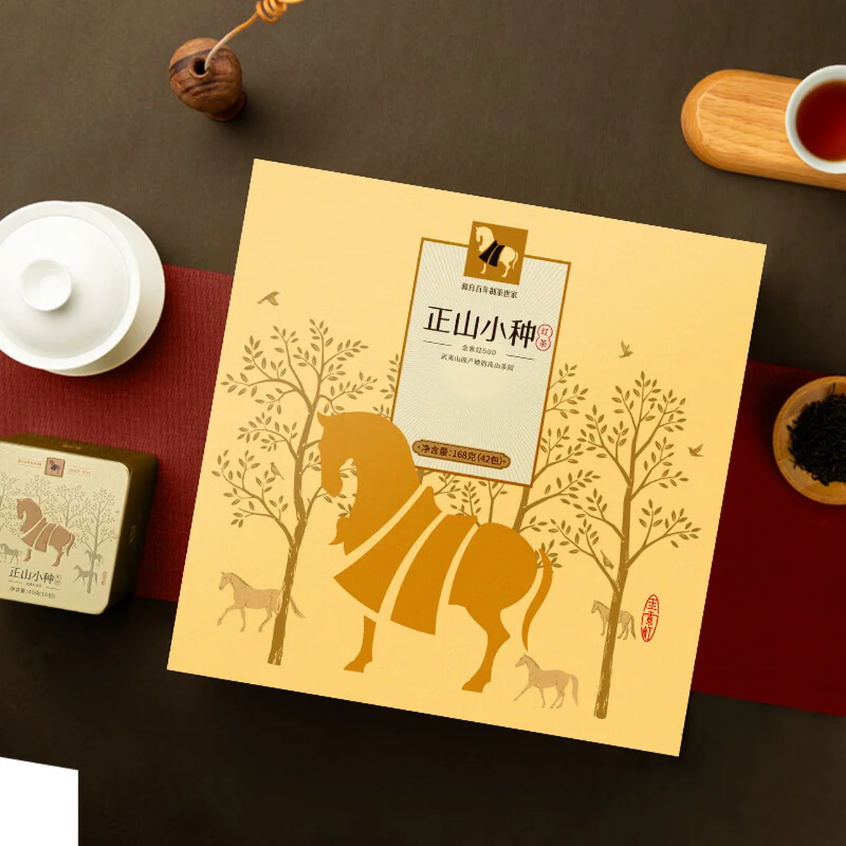 [Direct mail from China, delivery time is 10-15 days] BAMA Tea  Jinsuohong 500 Series Zhengshan Race 160g (40g * 4 cans)