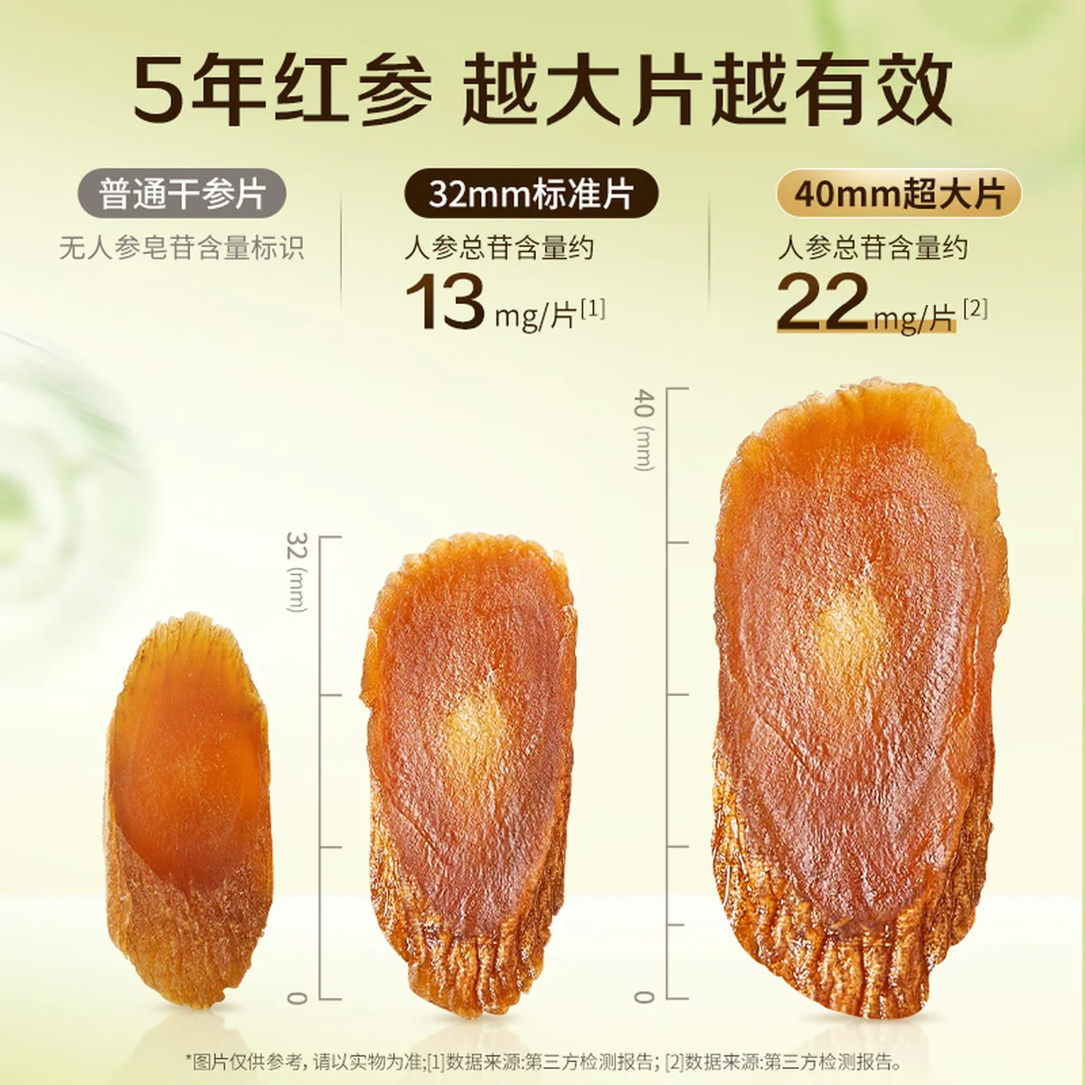 官栈 贞观沁爽即食红参片礼盒 长白山人参32mm 7gx5 (茶爽冰感)