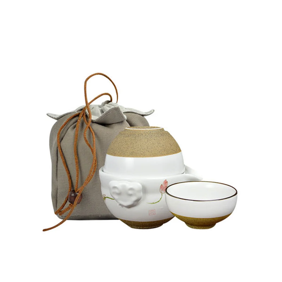 【中国直邮，时效10-15天】正山堂 沐荼 快客杯 茶具套装 便携式旅行茶具小套装随身户外露营快客杯  900205