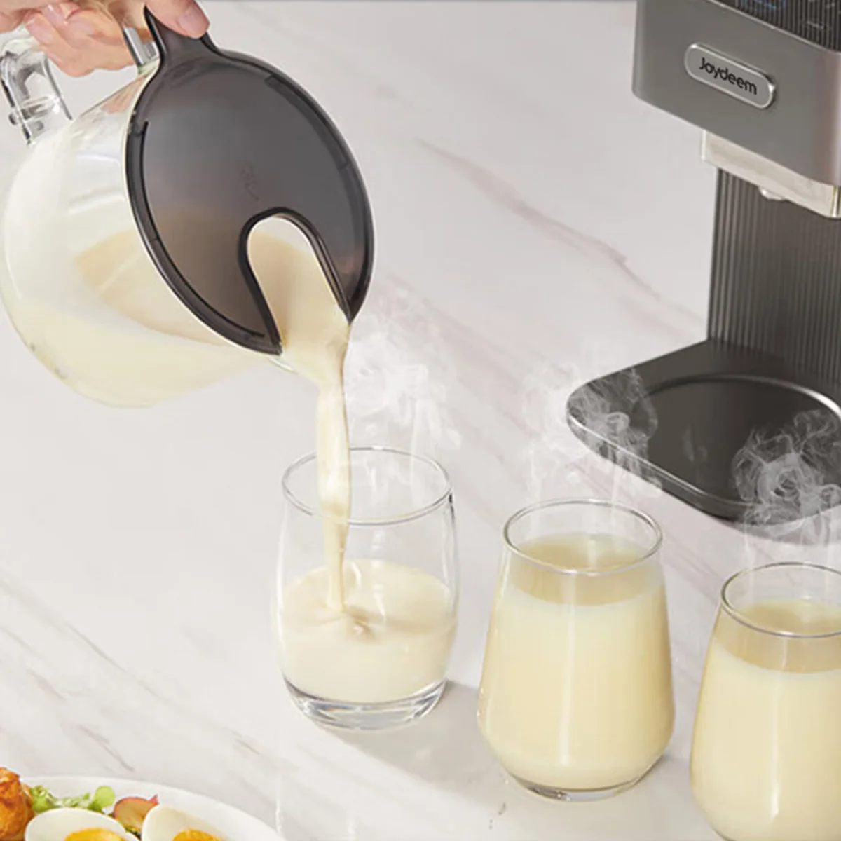 Joydeem full-automatic hand free soybean milk machine JD-PB270 intelligent heating bass wall breaker household multi-function cooking machine integrated intelligent gray