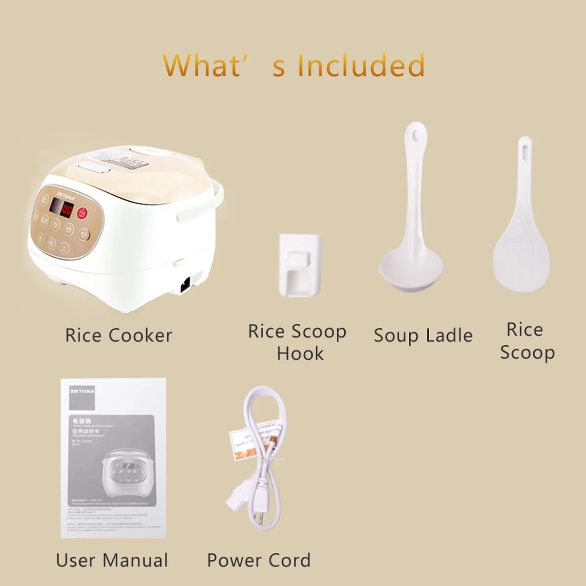 TIANJI Ceramic Pot Digital Rice Cooker FD20D 2L
