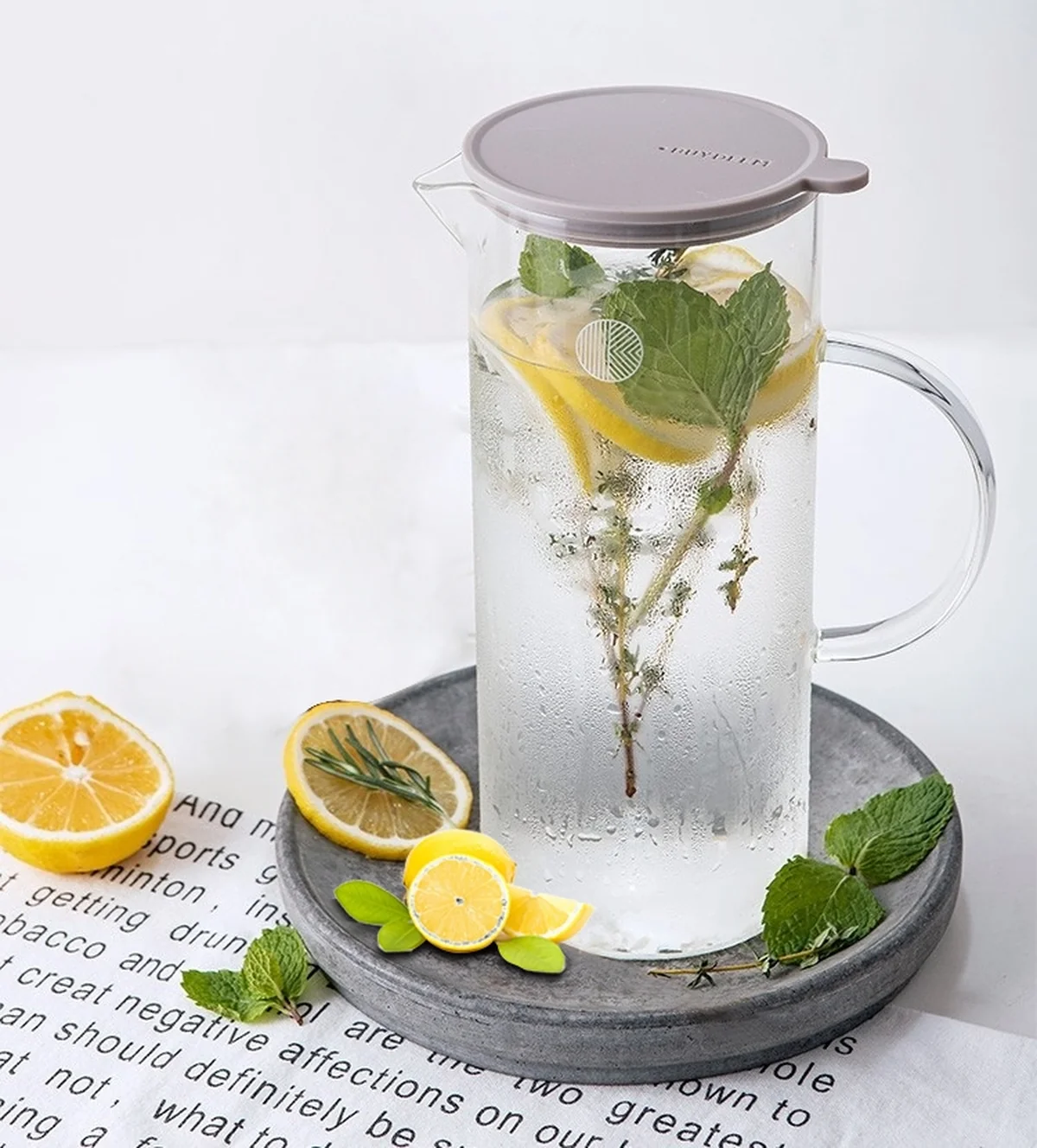 Buydeem Glass Water Bottle Glass-Jug 1200ml