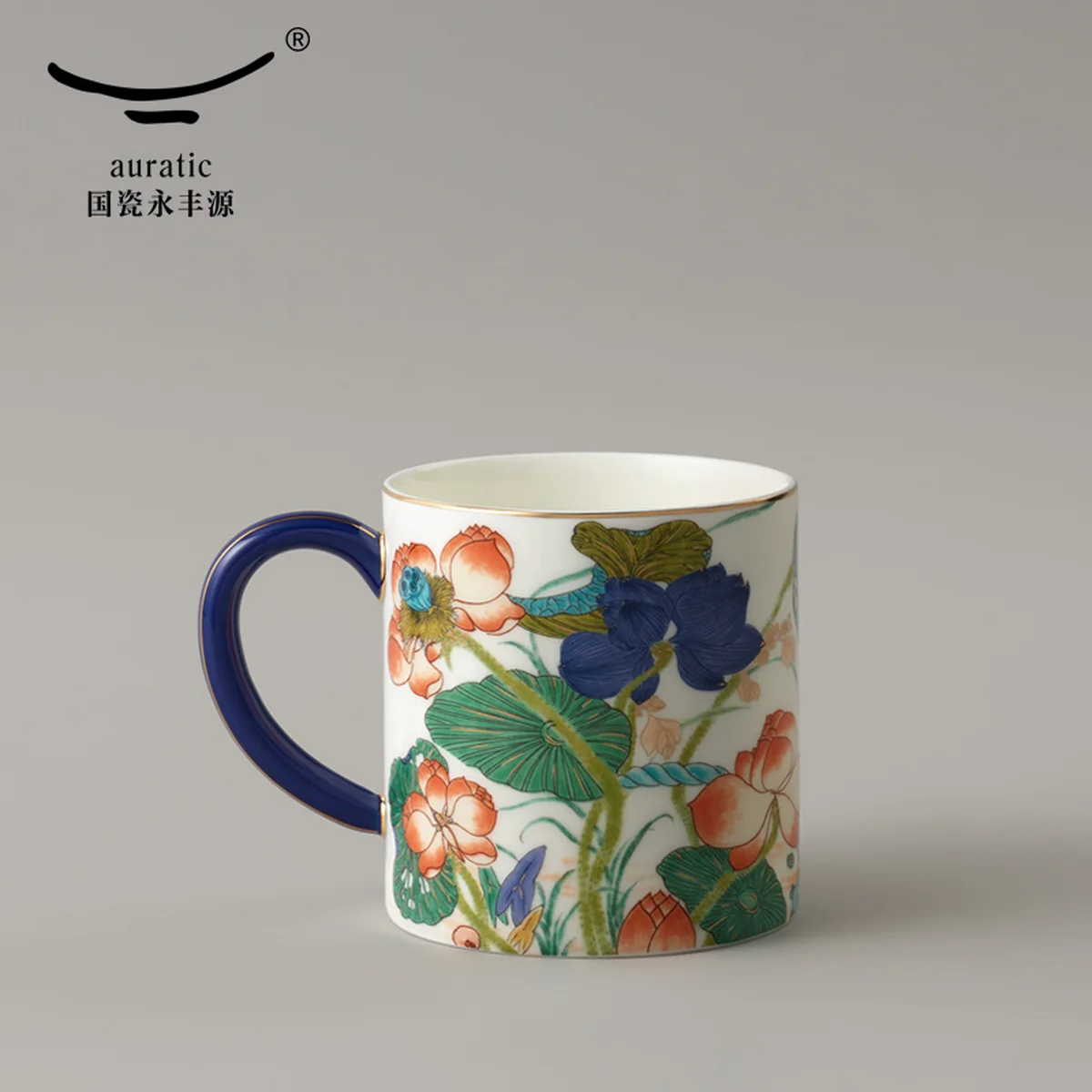 [China Direct Shipping, 10-15 days] Auratic China Porcelain Yongfengyuan Happiness Tea Cup (350ml)