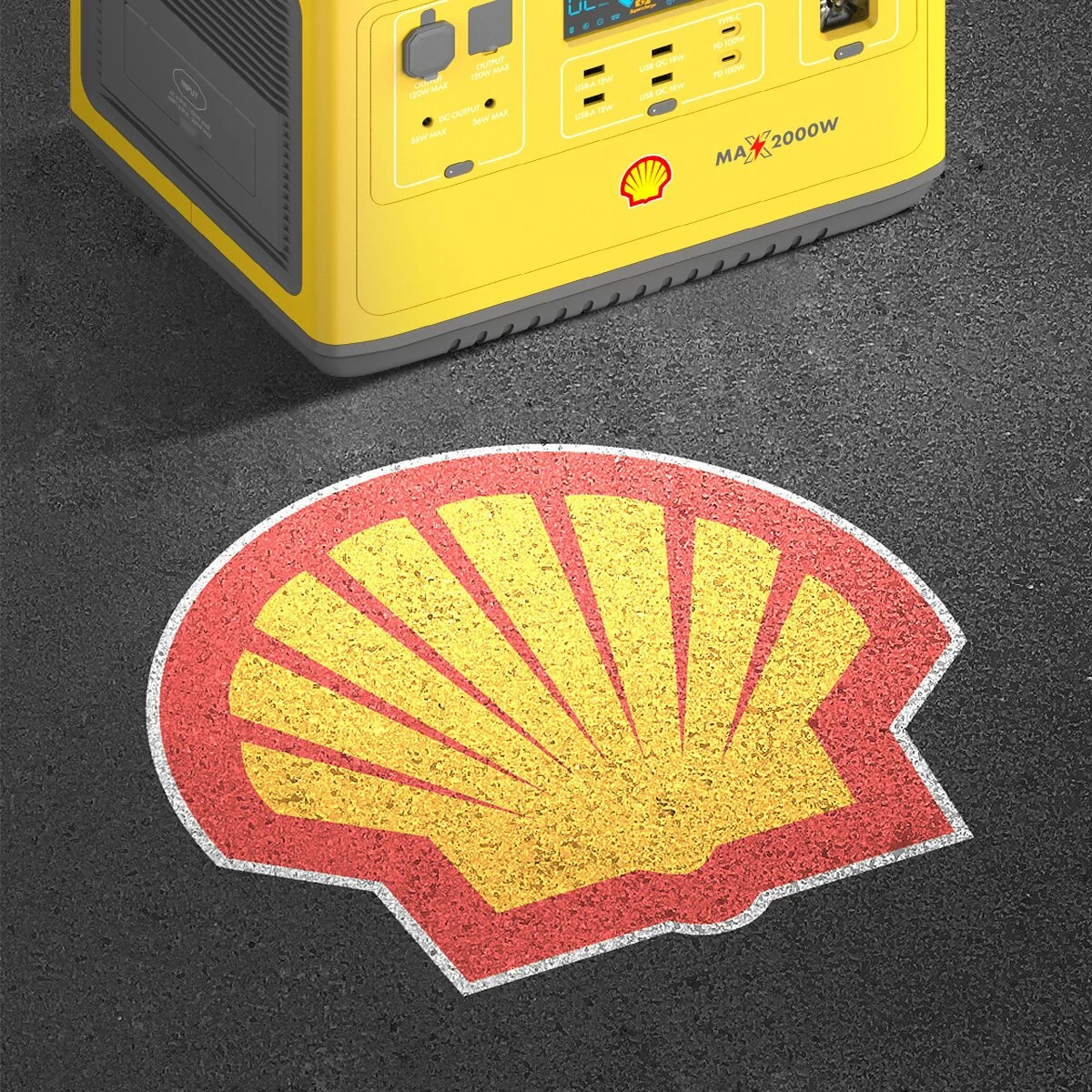 Shell壳牌2000W快充移动电源 车载自驾露营野营便携停电应急储能户外电源 2度电带插座