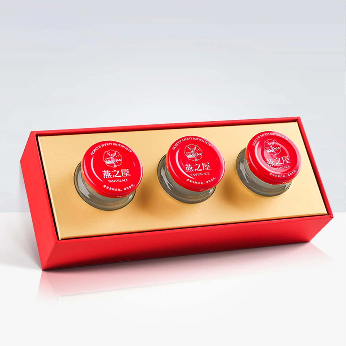 Yan Zhi Wu ,Rock Sugar Bird's Nest,Official Swallow Grade , Ready-to-Eat , An Ideal Daily Nourishment , Red Edition , 70g x 3