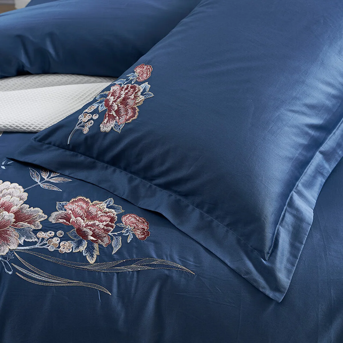[China Direct Mail, 8–20 Days] Fuanna Bedding 4-Piece Set, Premium Pure Cotton, Fanhua·Jinnian Collection, Flat-Sheet Version, Duvet Cover 230*229cm
