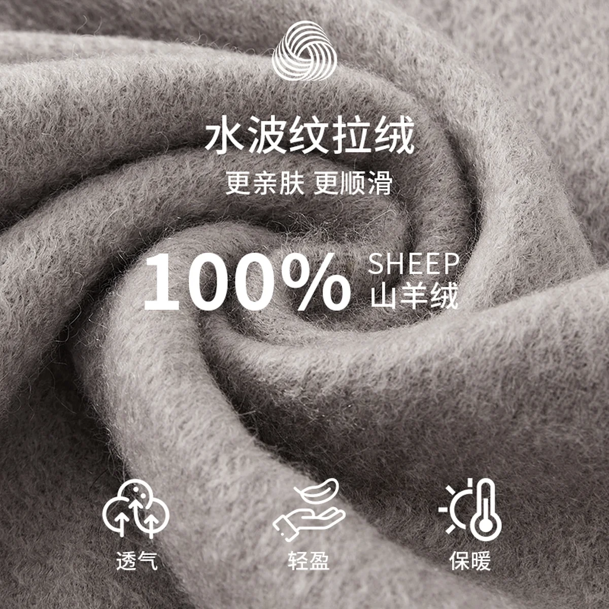 【China Direct Mail, Delivery Time 8-20 Days】HENGYUANXIANG Cashmere Scarf, Thickened for Autumn/Winter Warmth, Pure Cashmere, Solid-Color Shawl Scarf in Gift Box, Medium Grey