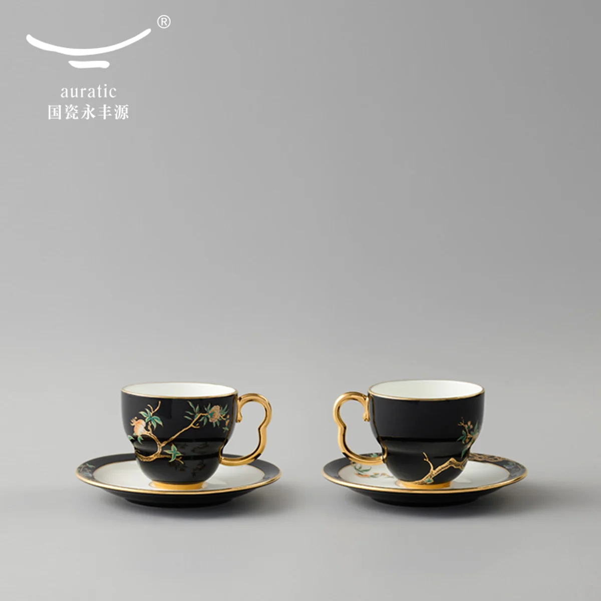 【China Direct Shipping, 5-7 days】Auratic Guochen Yongfengyuan Pomegranate Home 14 Head Straight Pot Tea Set (480ml)