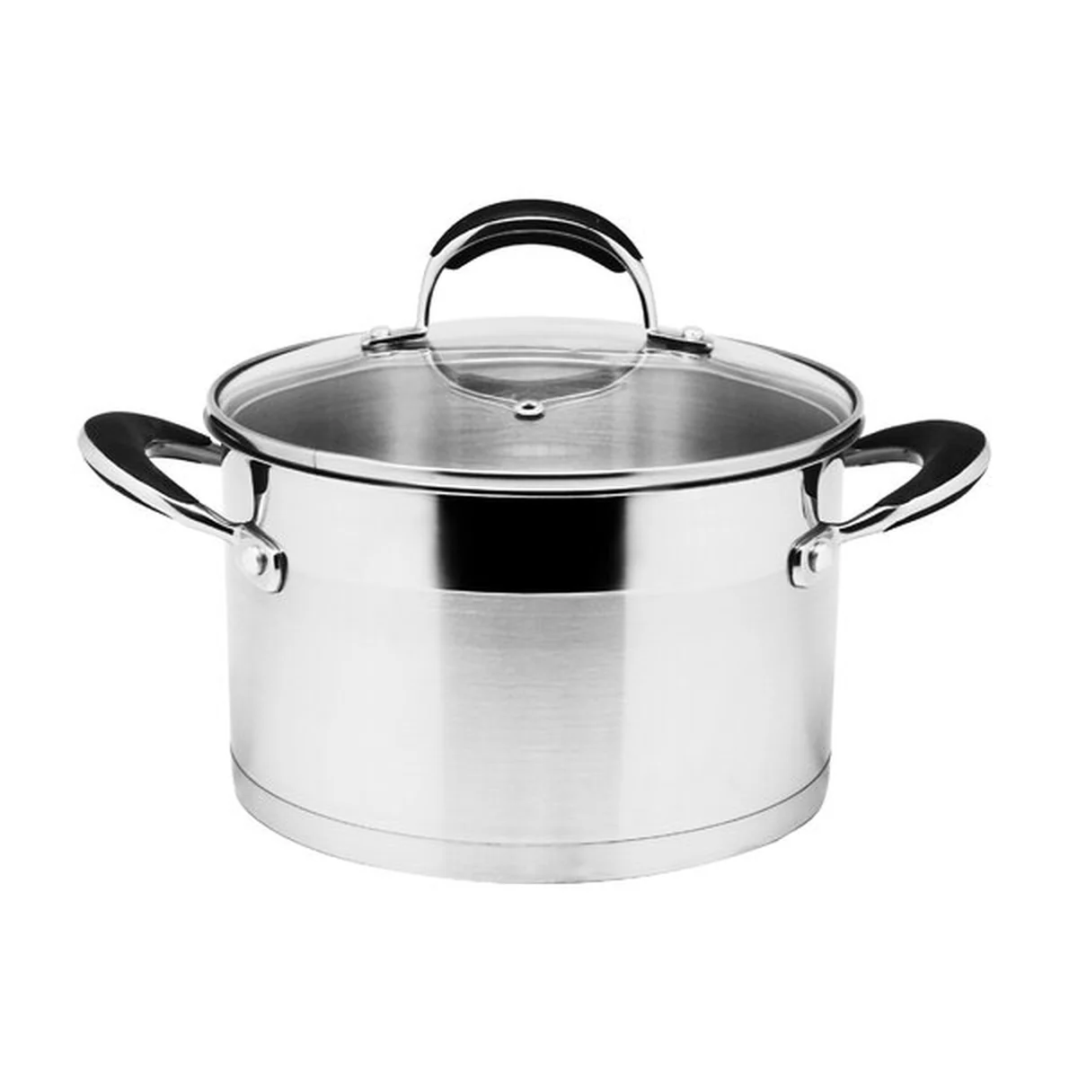 Prime Cook Stainless steel cookware 8 piece set, With glass lid, Suitable for magnetic furnace and gas