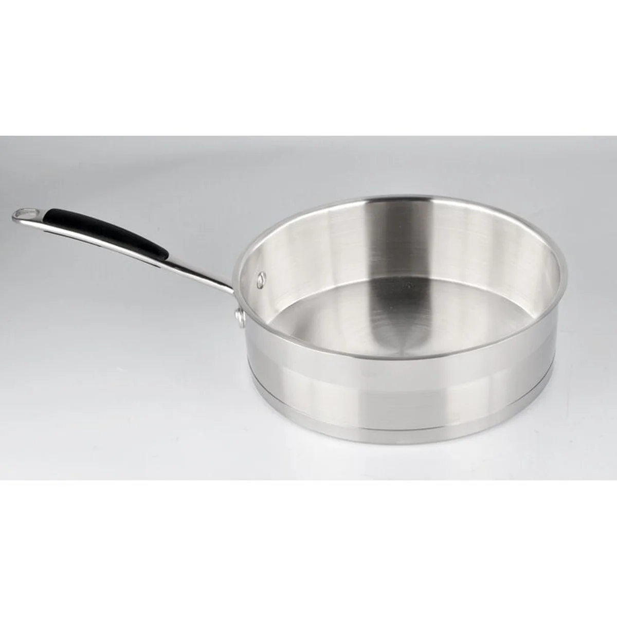 Prime Cook Stainless steel wok, With glass lid, 3.5QT 24cm