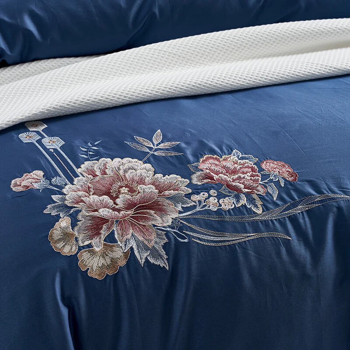 [China Direct Mail, 8–20 Days] Fuanna Bedding 4-Piece Set, Premium Pure Cotton, Fanhua·Jinnian Collection, Flat-Sheet Version, Duvet Cover 230*229cm