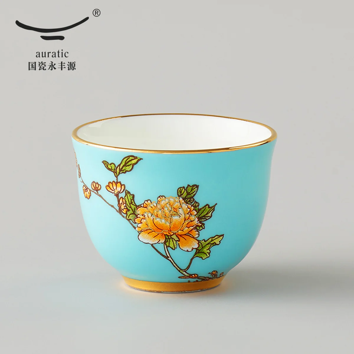 [China Direct Shipping, 5-7 days] Auratic Guochen Yongfengyuan 4-head yellow wine set in West Lake blue