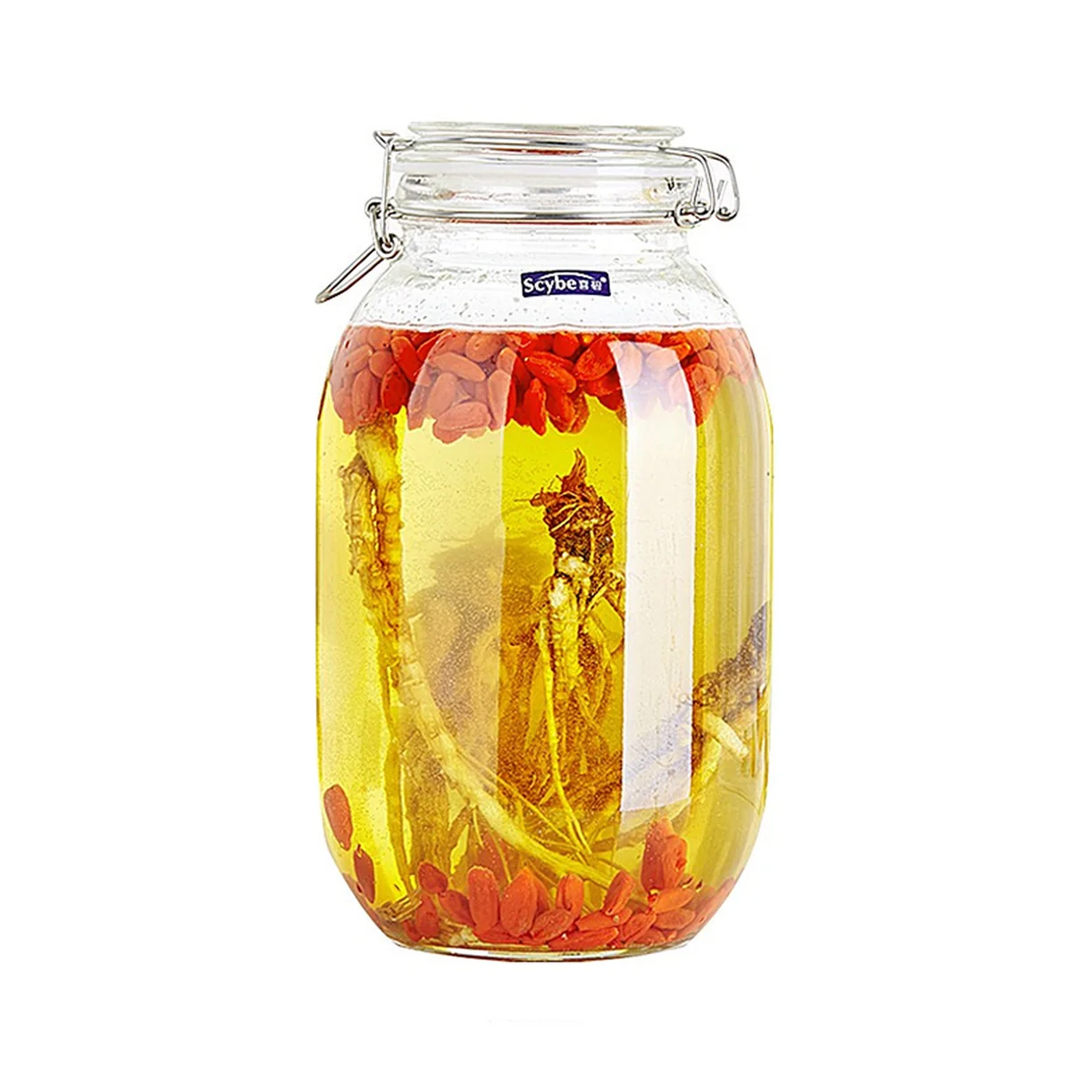 Scybe, Pandora Series Storage Bottle, Glass Sealed Jar, Large Diameter, Large Capacity, Moisture-proof and Insect-proof, 3200ml