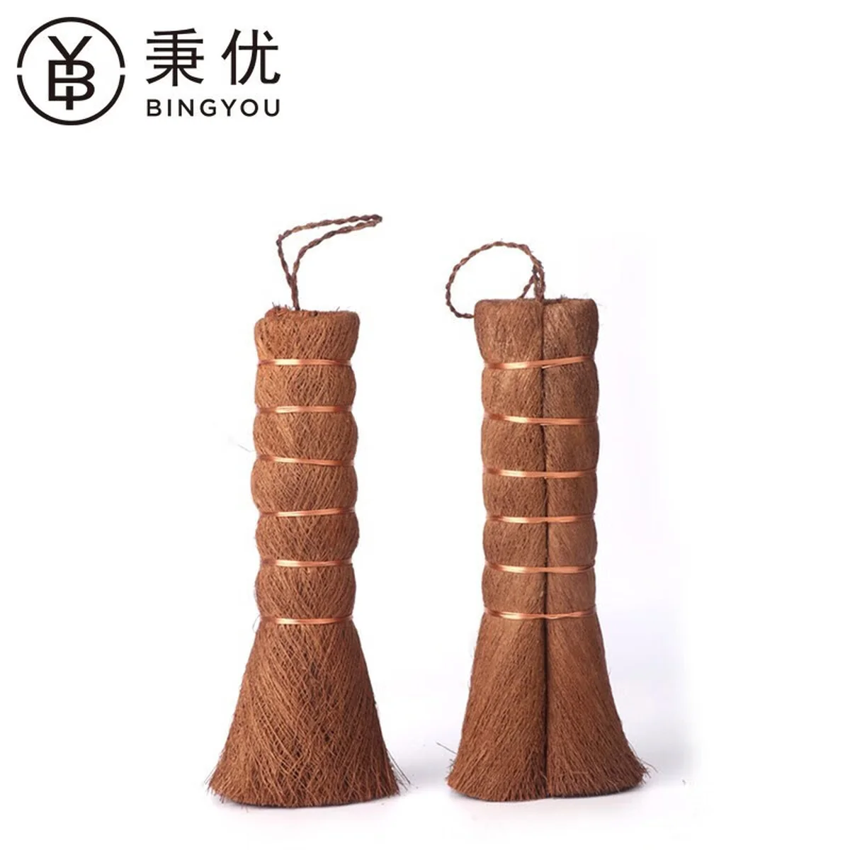 [Direct shipping from China, 10-15 days] Bingyou Natural Palm Pot Scrubber Pot Scrubbing Tool Kitchen Pot and Dish Scrubber Non-stick Pot Soft Bristle Brush - 1 piece