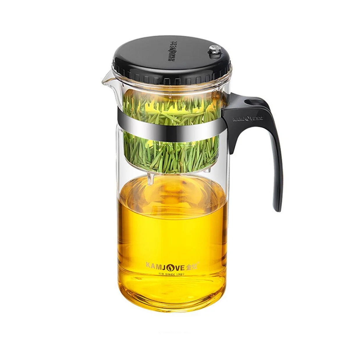 KAMJOVE,Elastic Tea Ceremony Cup, Teapot ,JZ-CH, Large Capacity ,One-Click Filter Split, 1200ML
