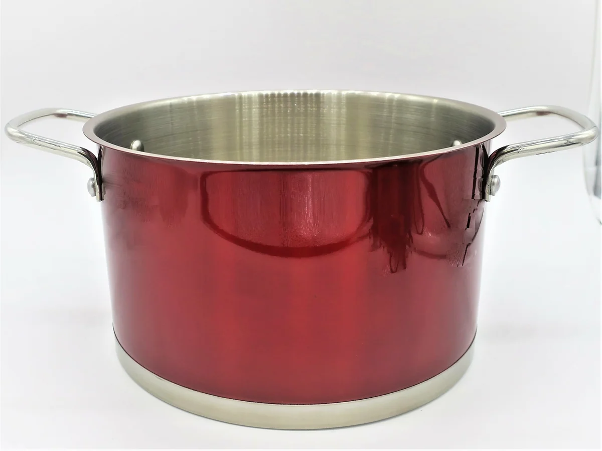 Prime Cook Non-stick Stainless Steel Soup Pot With Lid, Without PFOA ,Without Picking Stove 3Qt