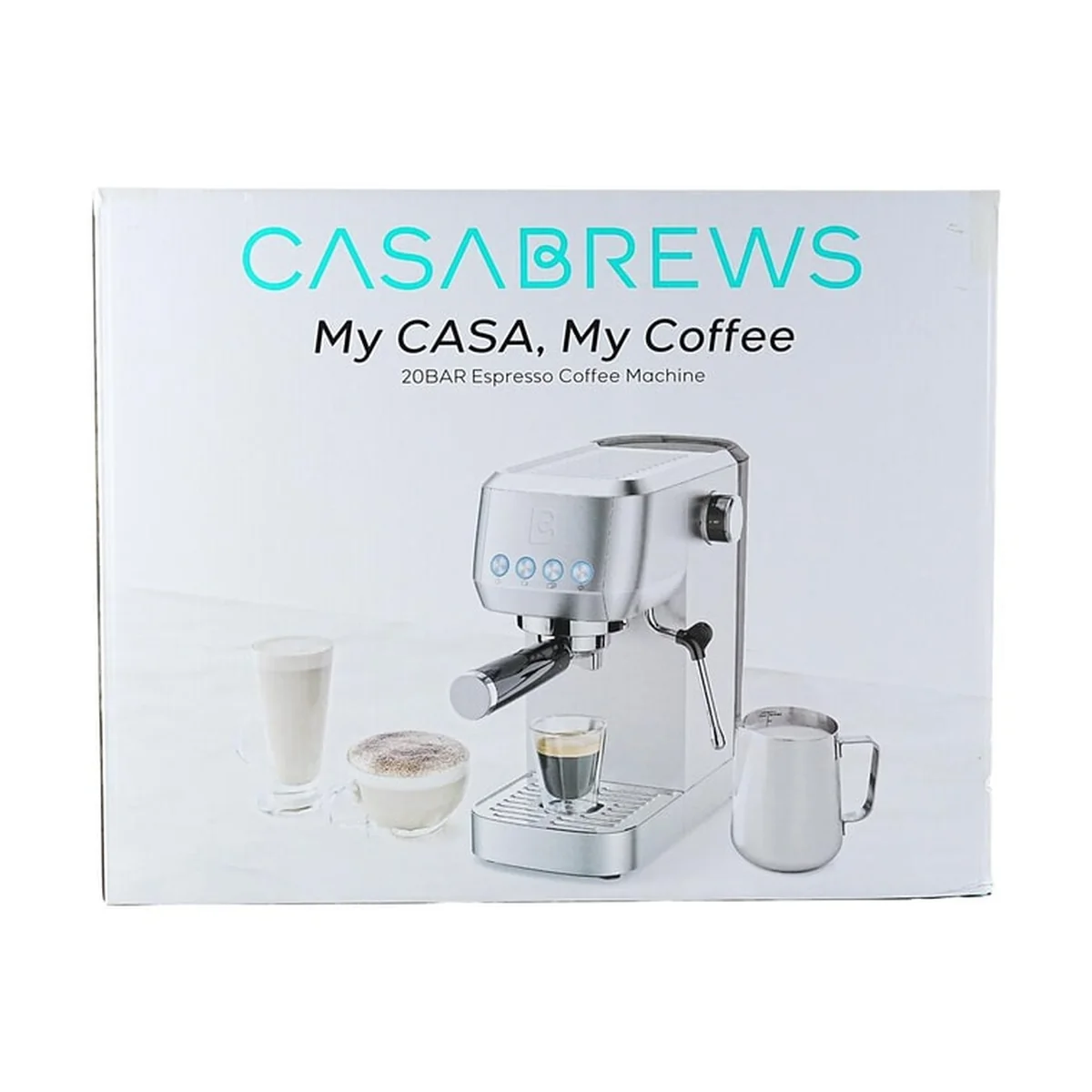 CASABREWS咖佰士 意式咖啡机 49oz水箱 半自动打奶泡机 3700Essential