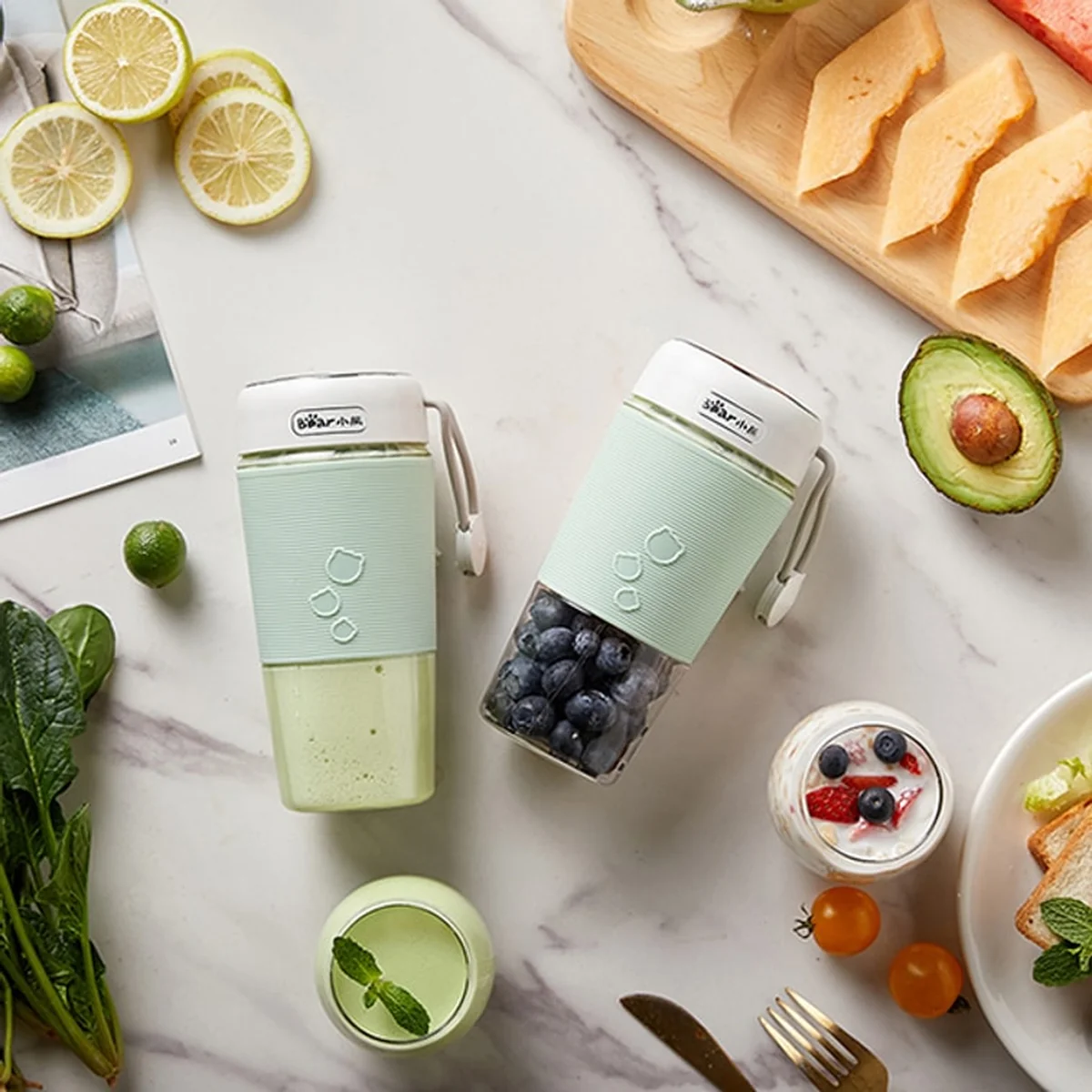 Bear Mini Portable Juicer, Blender, LLJ-B03C1, Small and Portable, Charging ,300ml