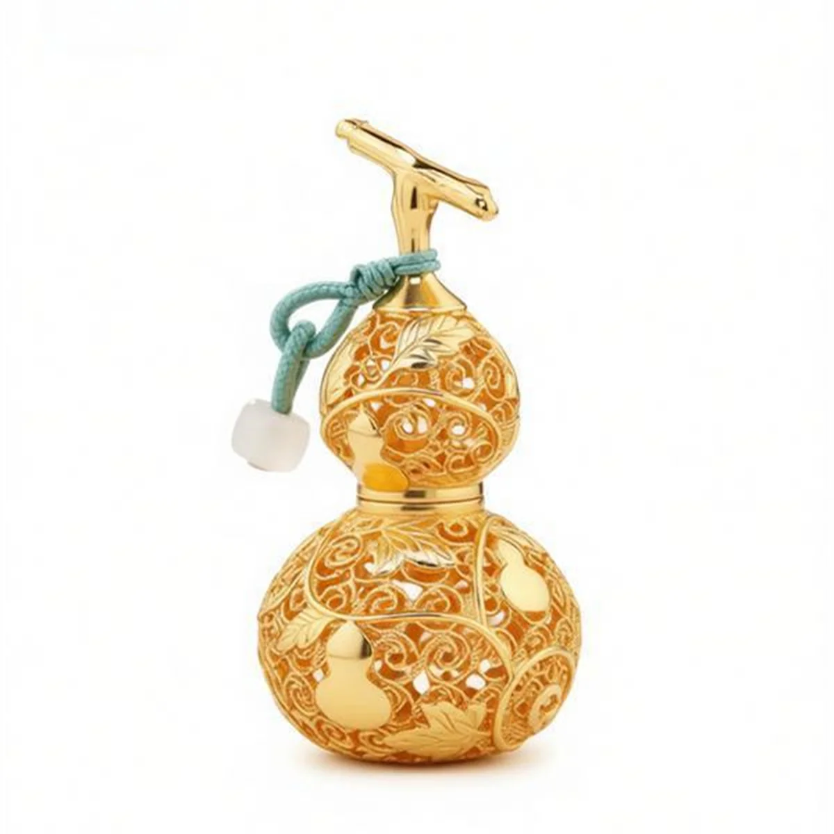 【Direct Shipping from China, Delivery in 8–20 Days】DamingTongjian Filigree Lucky Gourd Copper Ornament, Car Pendant, Keychain, Creative Office Desk and Grand Opening Decoration