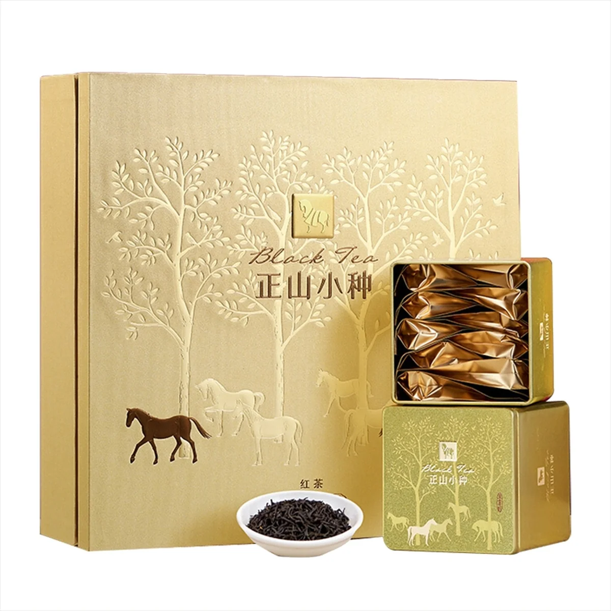 [Direct mail from China, delivery time is 10-15 days] BAMA Tea  Jinsuohong 500 Series Zhengshan Race 160g (40g * 4 cans)
