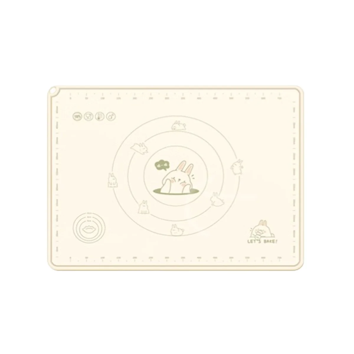 Suncha 双枪抗菌硅胶垫加厚揉面垫 家用擀面垫和面垫 食品级耐高温加大加厚——歪歪兔70*50