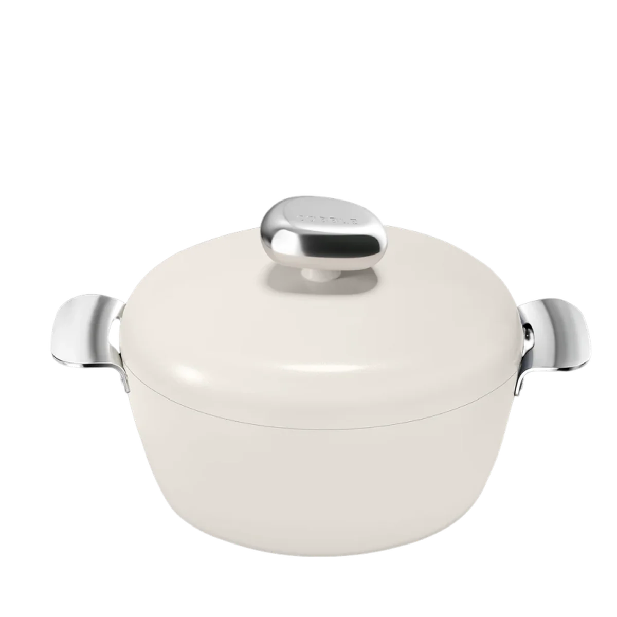 VELOSAN 温仑山鹅卵石汤锅微压炖锅不粘锅家用煮粥煲汤锅 24cm-白玉兰