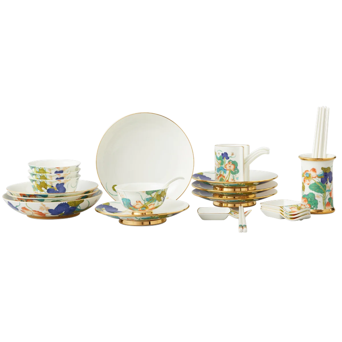 [China Direct Shipping, 5-7days] Happy Harmony 30 Heads Medium Cutlery