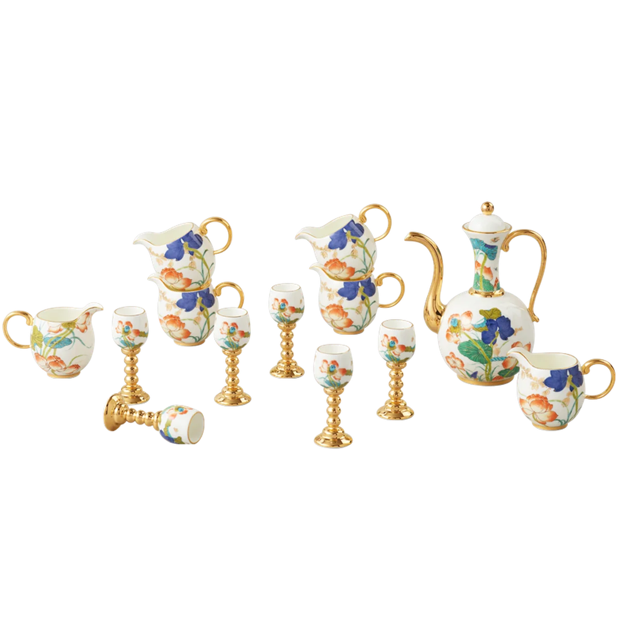 [China Direct Shipping, Time Limit 5-7 Days] Happiness and Harmony 14 Heads Wine Set