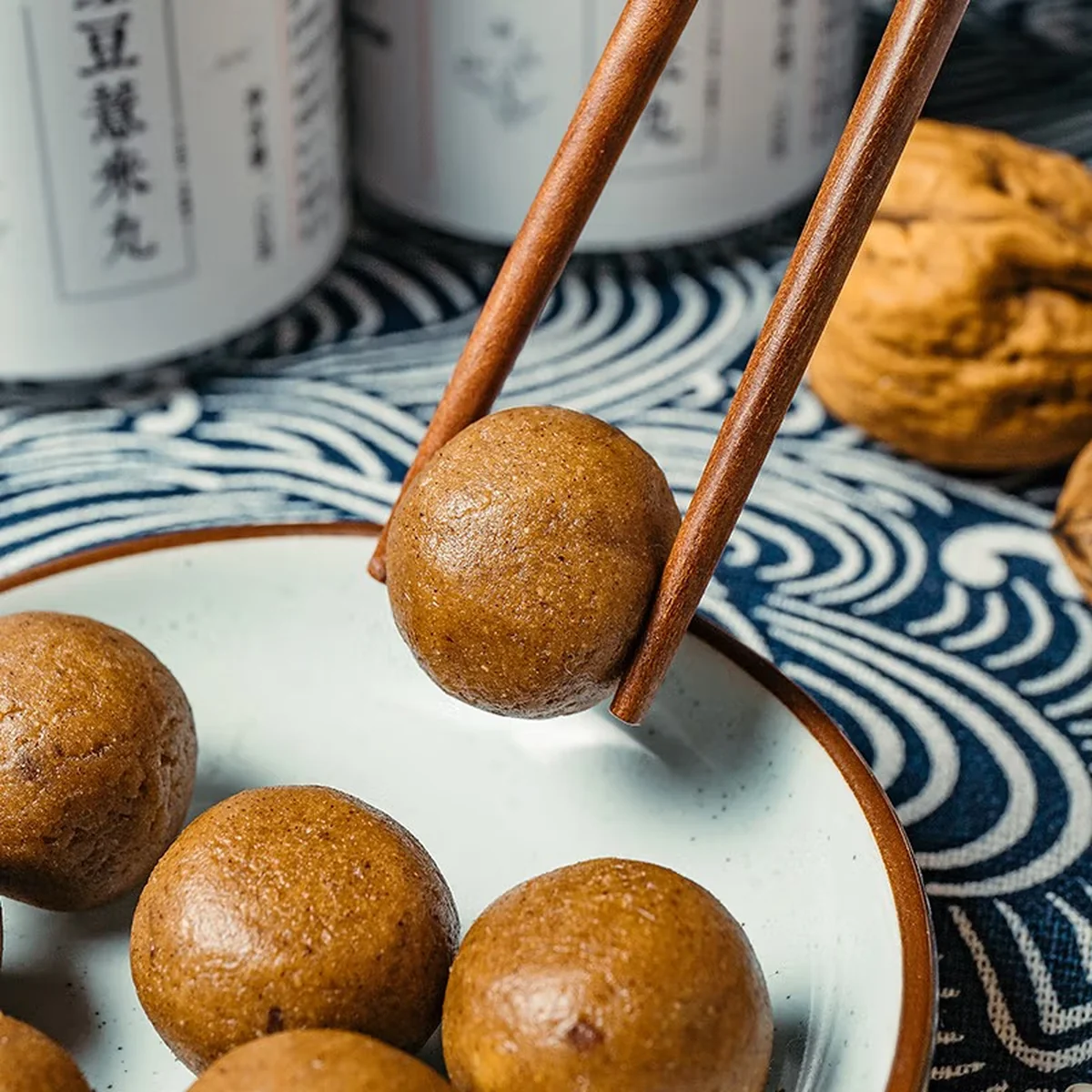 【中国直邮，时效10-15天】胡庆余堂 红豆薏米丸五谷杂粮即食零食赤小豆薏仁丸 6罐装 600g