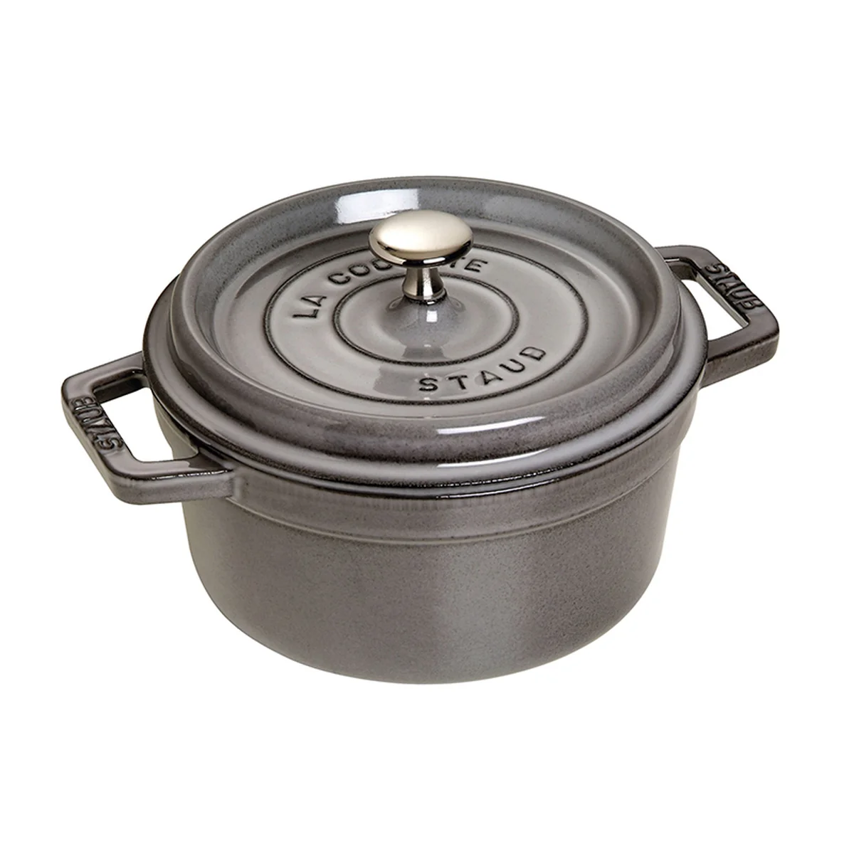 STAUB 家用珐琅锅铸铁锅焖炖锅 锁水保鲜 不挑炉灶 2.75QT 三色可选-石墨灰