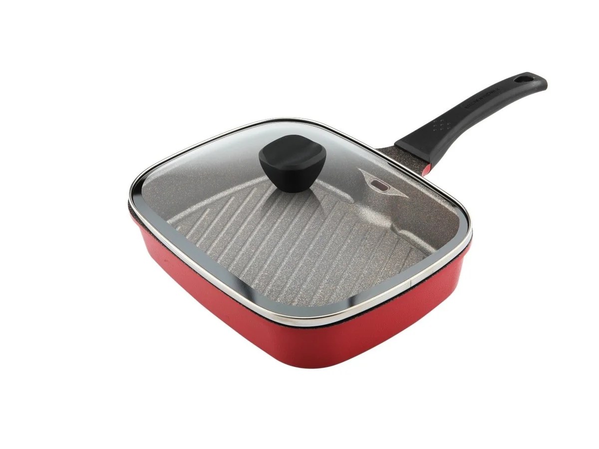 The HUHU Smokeless Rectangular Grill Pan KG961386  28cm