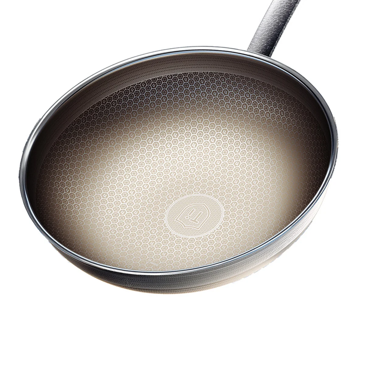 kobach's new titanium honeycomb uncoated pan, non stick pan, household stir fry titanium pan, induction cooker, gas stove, universal uncoated titanium honeycomb pan, 32cm