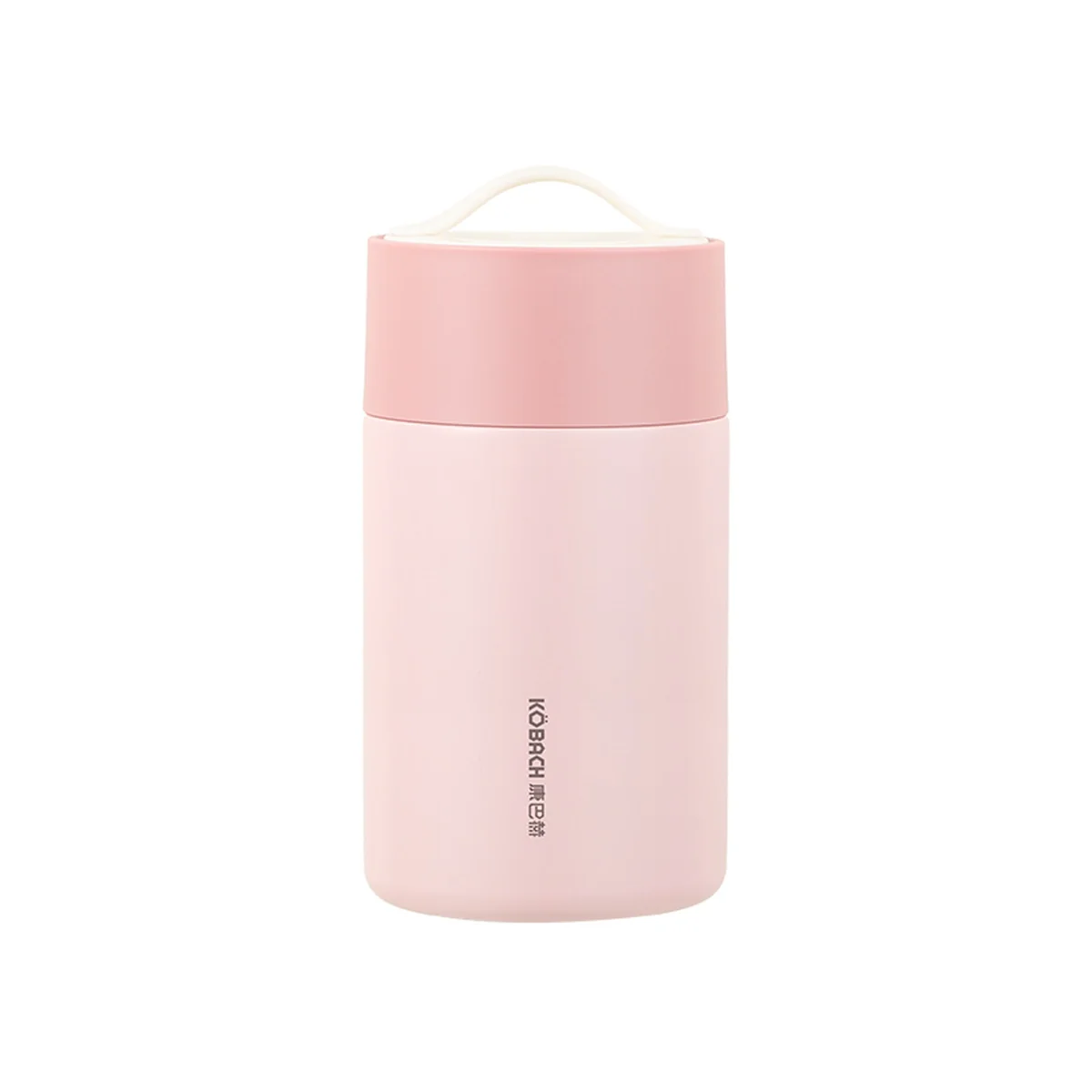 康巴赫316不锈钢焖烧壶 真空密封防漏保温杯1000ml-草莓粉