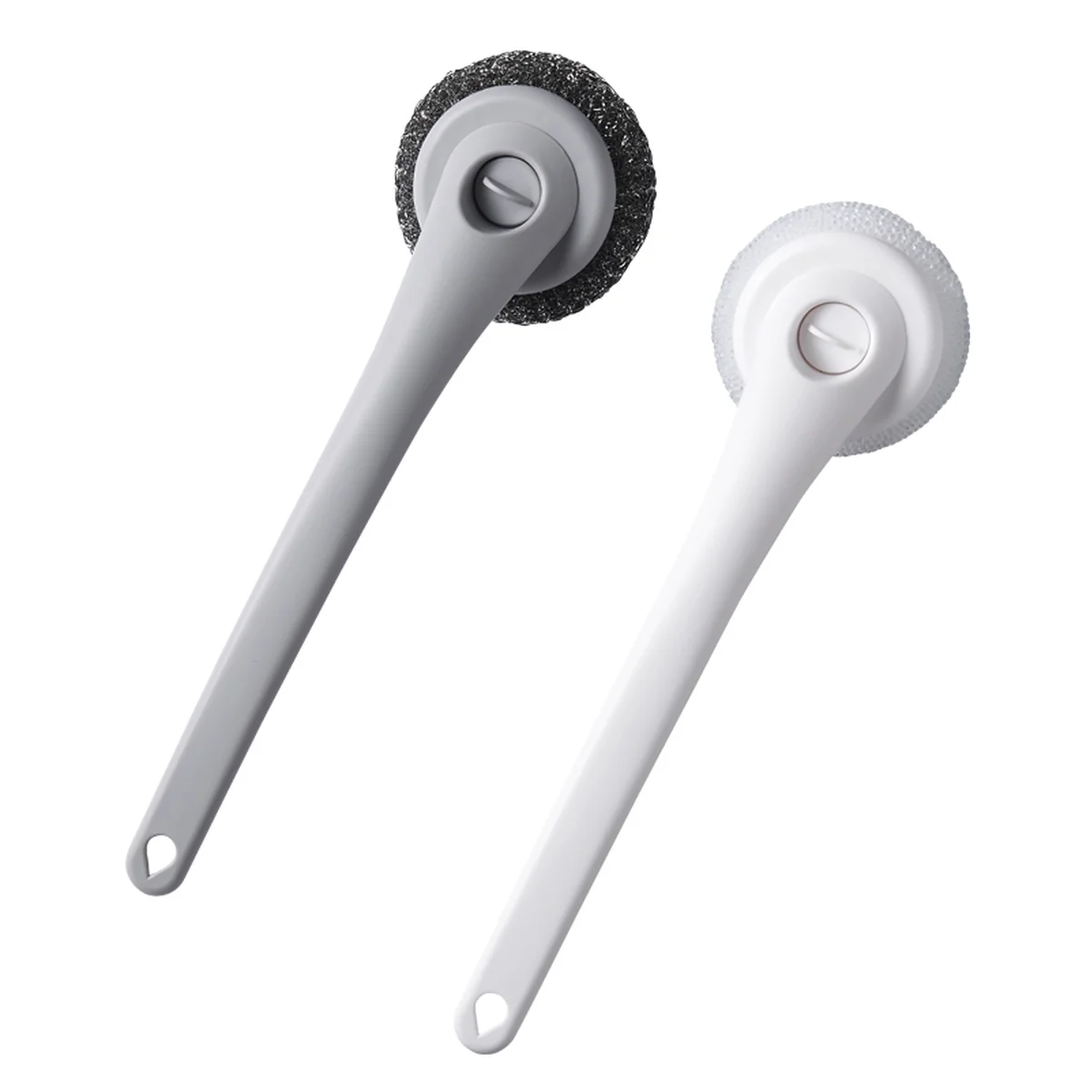 MiaoGao Long Handle Cleaning Brush With Stainless Steel Scrubber And PP Scurbber miaogao-cleaning-brush