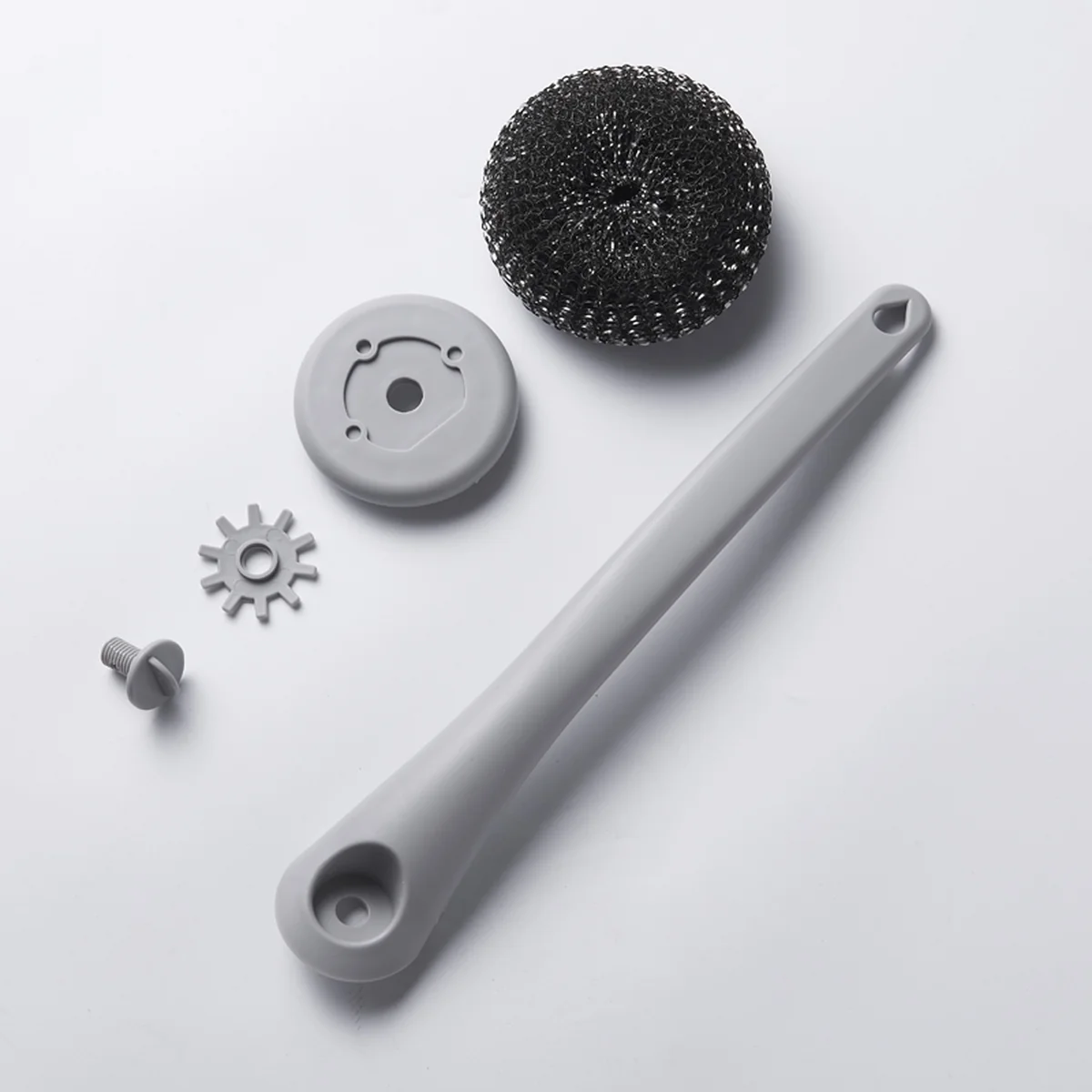 MiaoGao Long Handle Cleaning Brush With Stainless Steel Scrubber And PP Scurbber miaogao-cleaning-brush