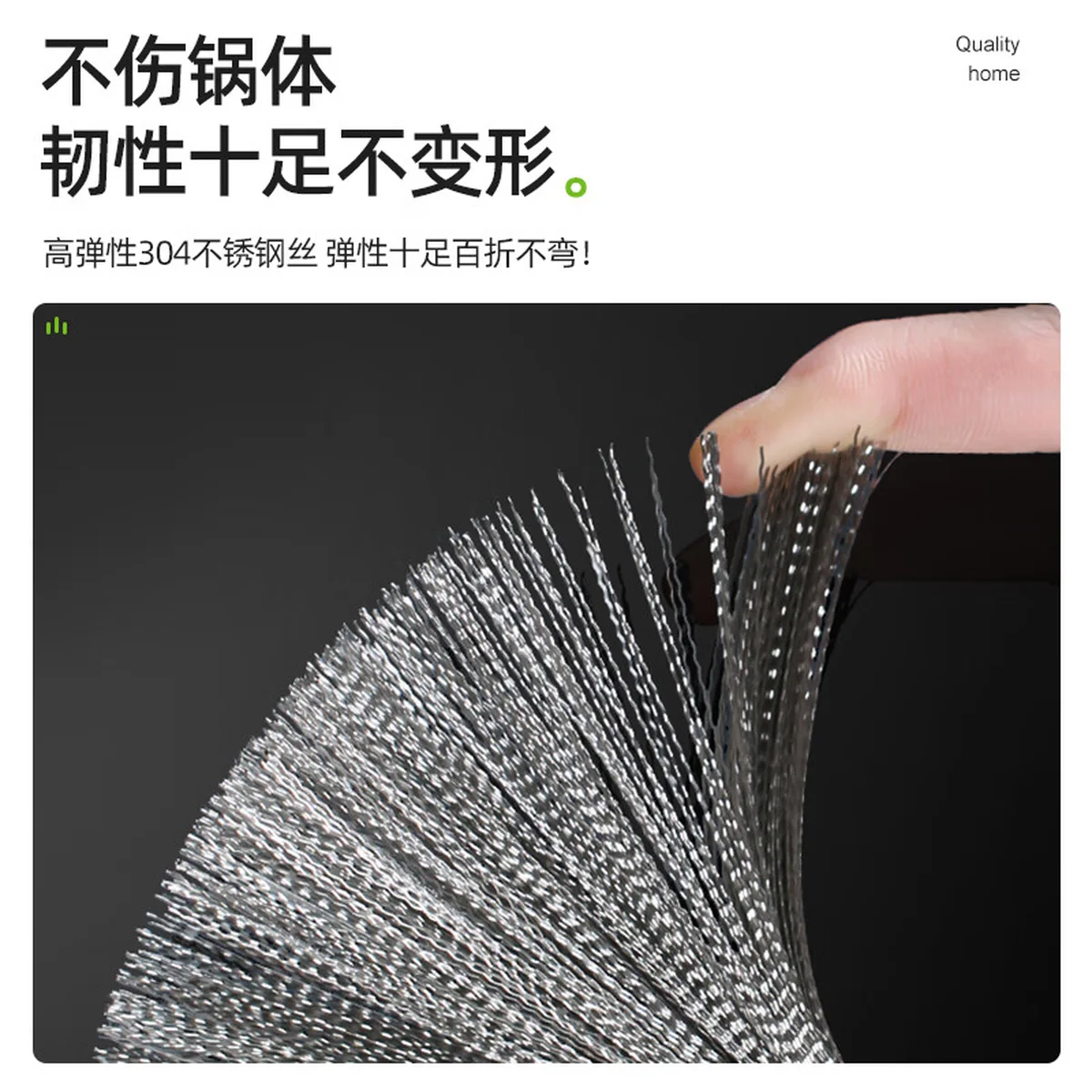 [Direct shipping from China, 10-15 days] Oak 304 stainless steel pot brush, full steel brush pot cleaning tool, household stainless steel wire brush, long-handled cleaning brush