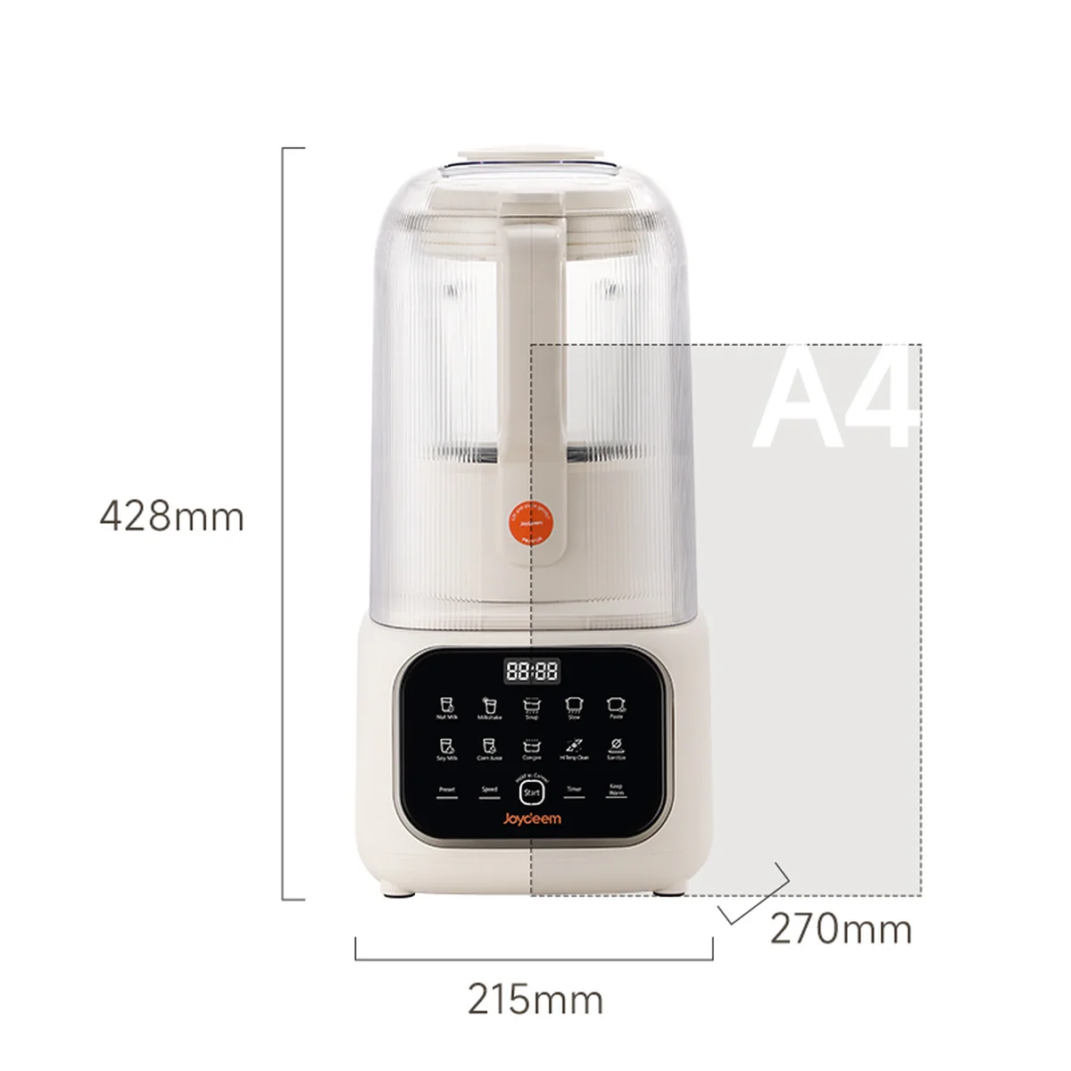 【预售】Joydeem变频低音破壁机PBJ-E120 家用豆浆机 多重降噪 自动清洗除菌 可打坚果奶 冷饮1.5L/热饮1.2L