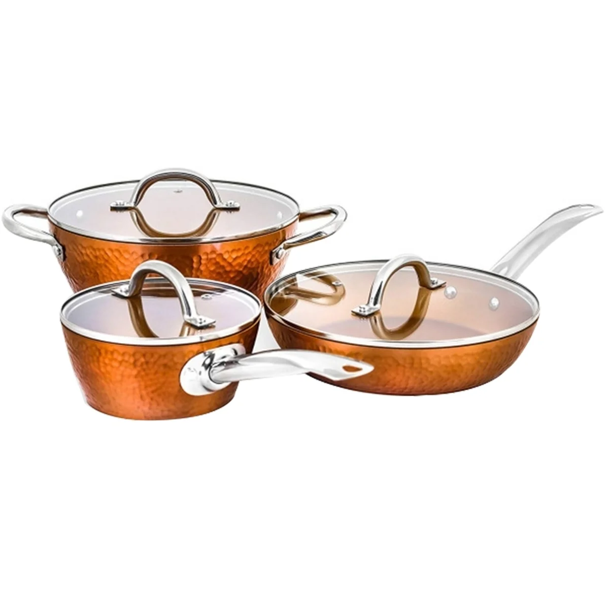 CONCORD fragrance luxury - hammer printing non-stick kitchen set non-stick pan high value