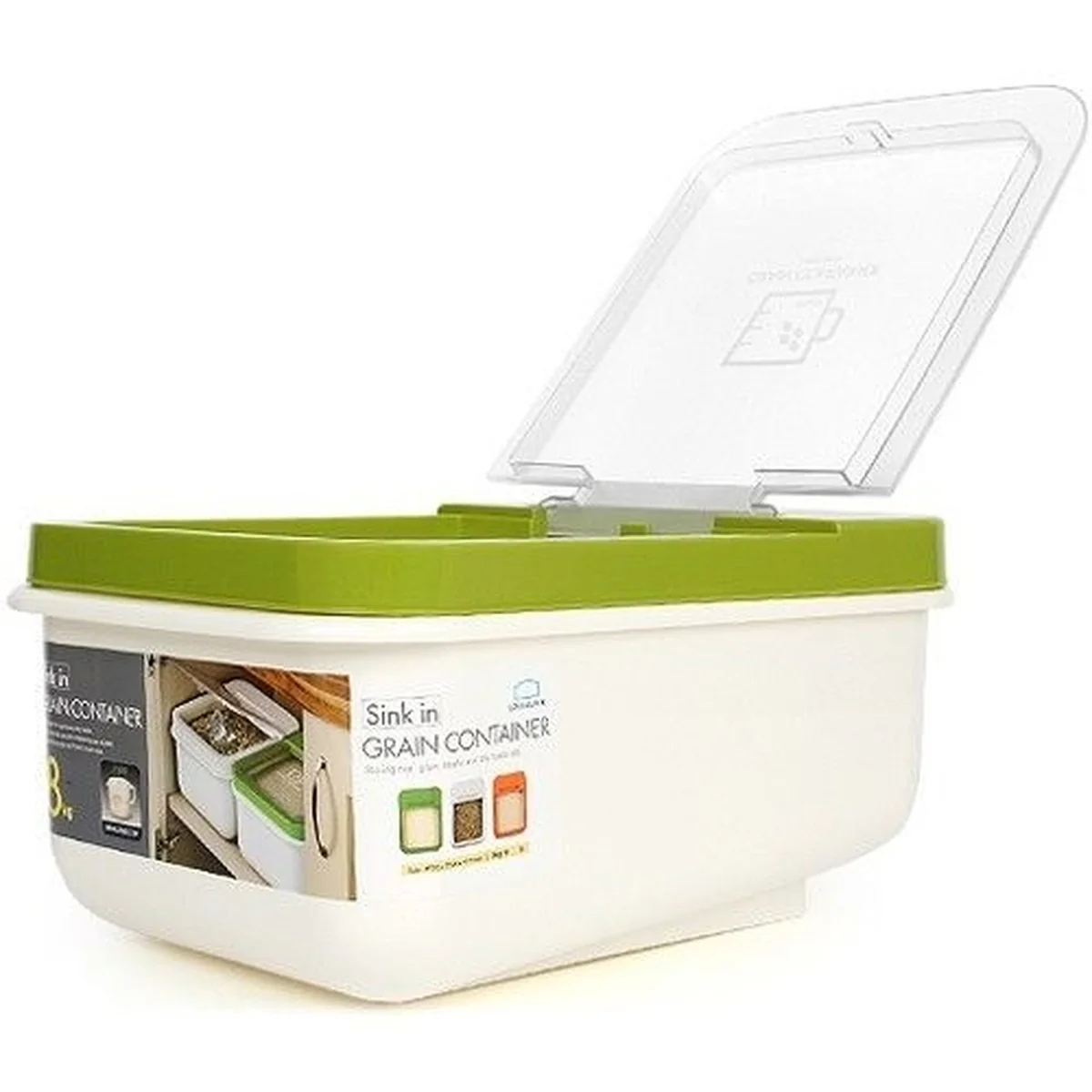 Lock & Lock  Grain Container  HPL530G 10L (8kg) green white