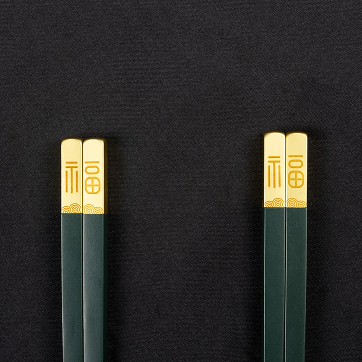 Suncha双枪 金福合金筷 家用高档耐高温防霉防滑轻奢筷子 8双装