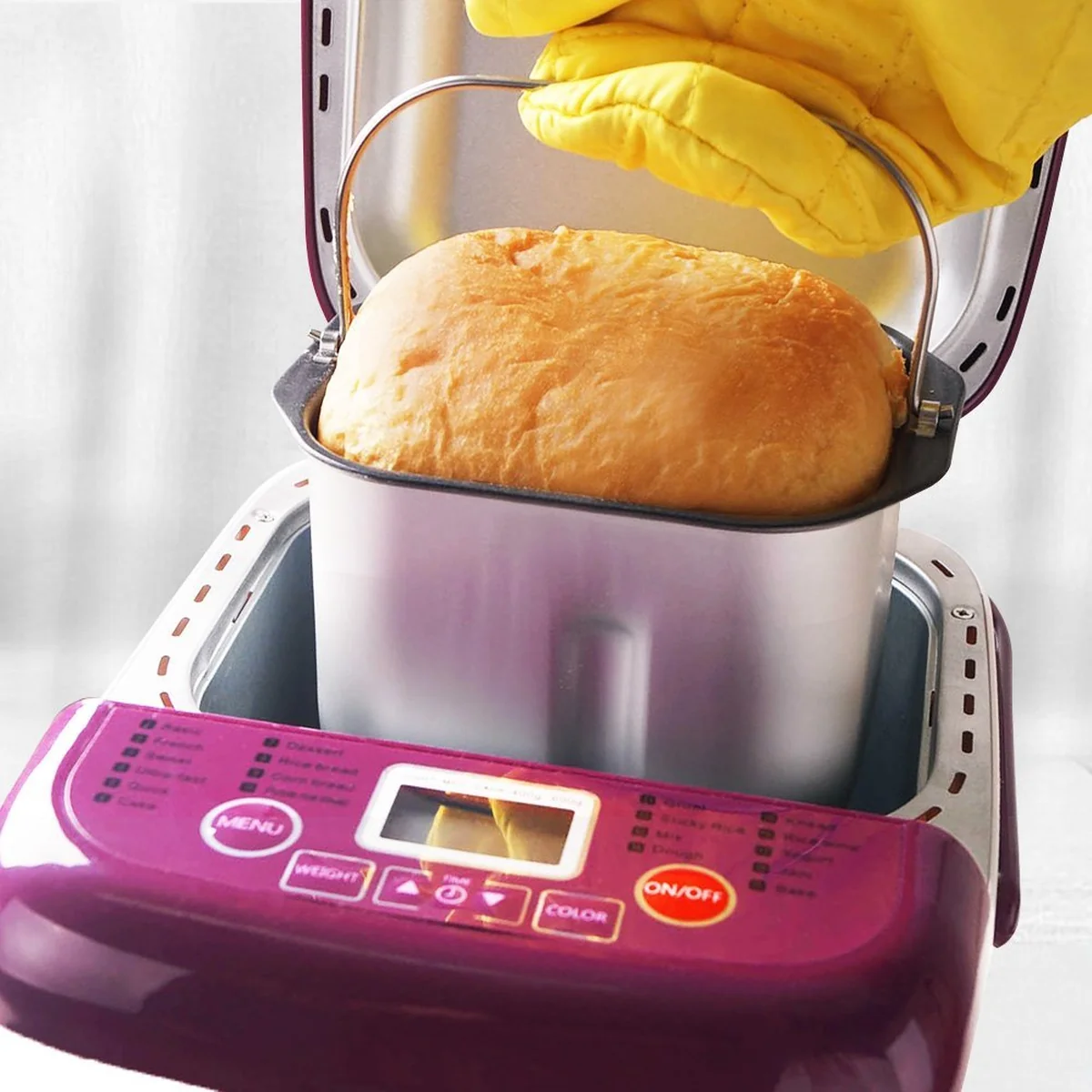 SKG 3931 Automatic Mini Bread Maker, 1 LB - Purple / White