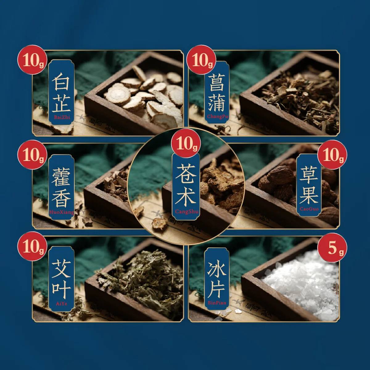 【中国直邮，时效5-12天】物藏堂 山河无恙周仲瑛配方随身香囊中药材端午节空袋草本中国古风香 【礼盒款】红色中号+4个替换芯