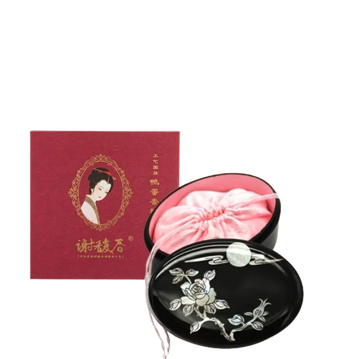 【中国直邮，时效5-12天】谢馥春工艺国妆鸭蛋香粉 花好月圆 古典散粉蜜粉 雾面定妆修饰 （易碎不影响使用）