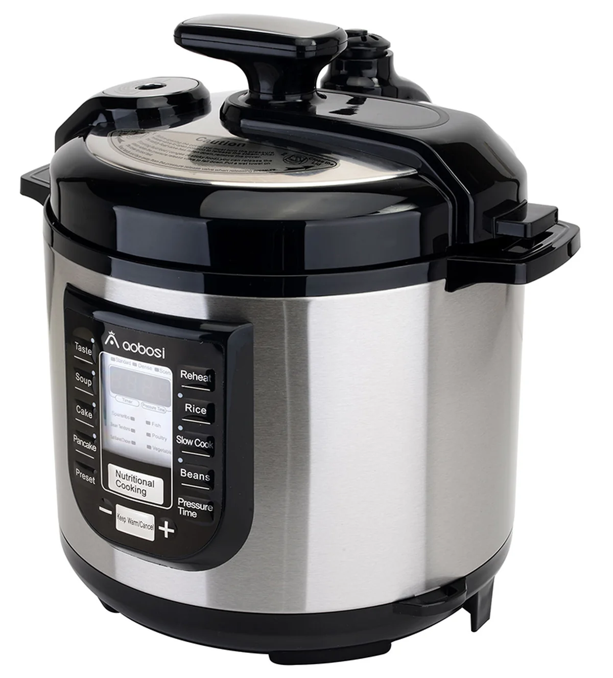 Aobosi Multi-Functional 6Qt/1000W Electric Pressure Cooker Stainless Steel Cooking Stock Pot Digital YBW60-100P1