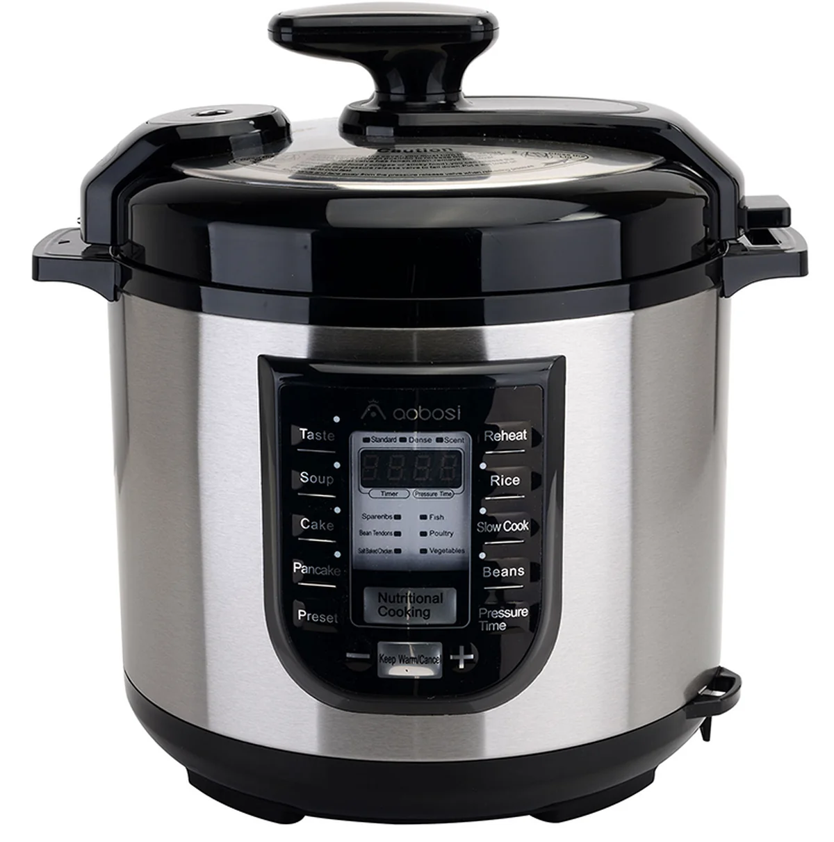 Aobosi Multi-Functional 6Qt/1000W Electric Pressure Cooker Stainless Steel Cooking Stock Pot Digital YBW60-100P1
